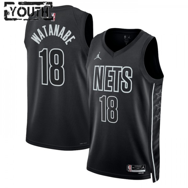 Brooklyn Nets Trikot Yuta Watanabe 18 Jordan 2022-23 Statement Edition Schwarz Swingman - Kinder Brooklyn Nets Trikot Yuta Watanabe 18 Jordan 2022-23 Statement Edition Schwarz Swingman - Kinder